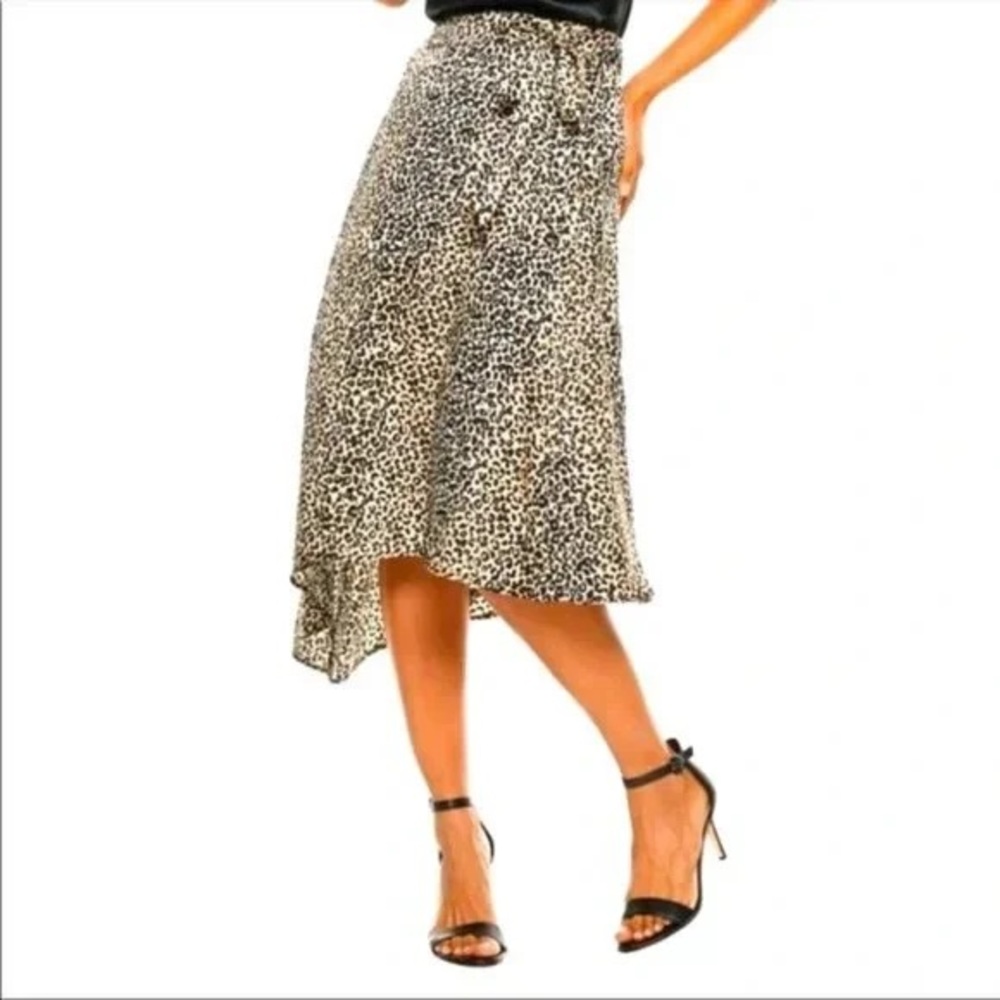 Nine West Asymmetrical Leopard Skirt